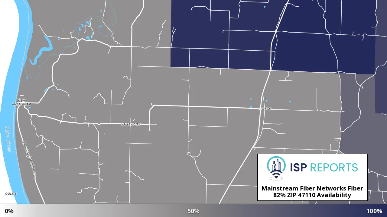 47110, IN map of internet availability