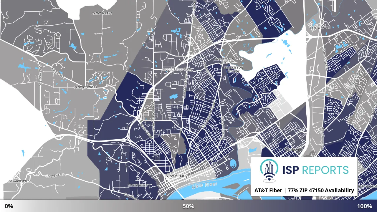 47150, IN map of internet availability