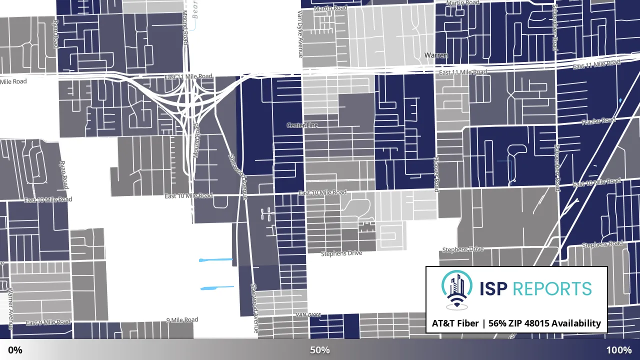 48015, MI map of internet availability