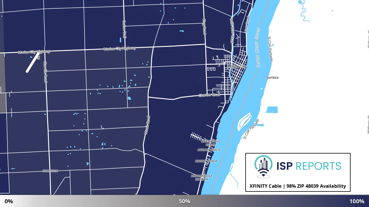 48039, MI map of internet availability
