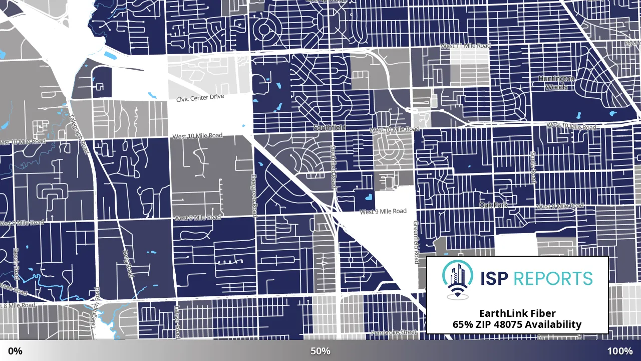48075, MI map of internet availability