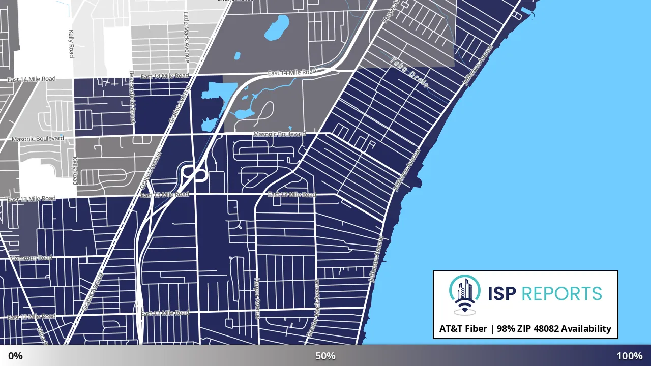 48082, MI map of internet availability