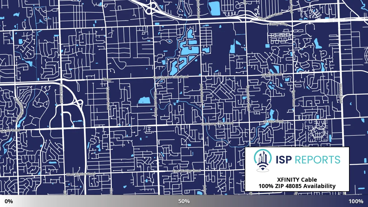 48085, MI map of internet availability