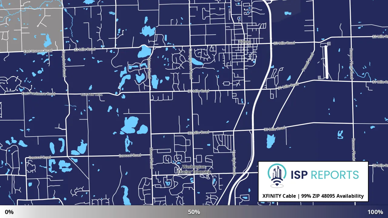 48095, MI map of internet availability