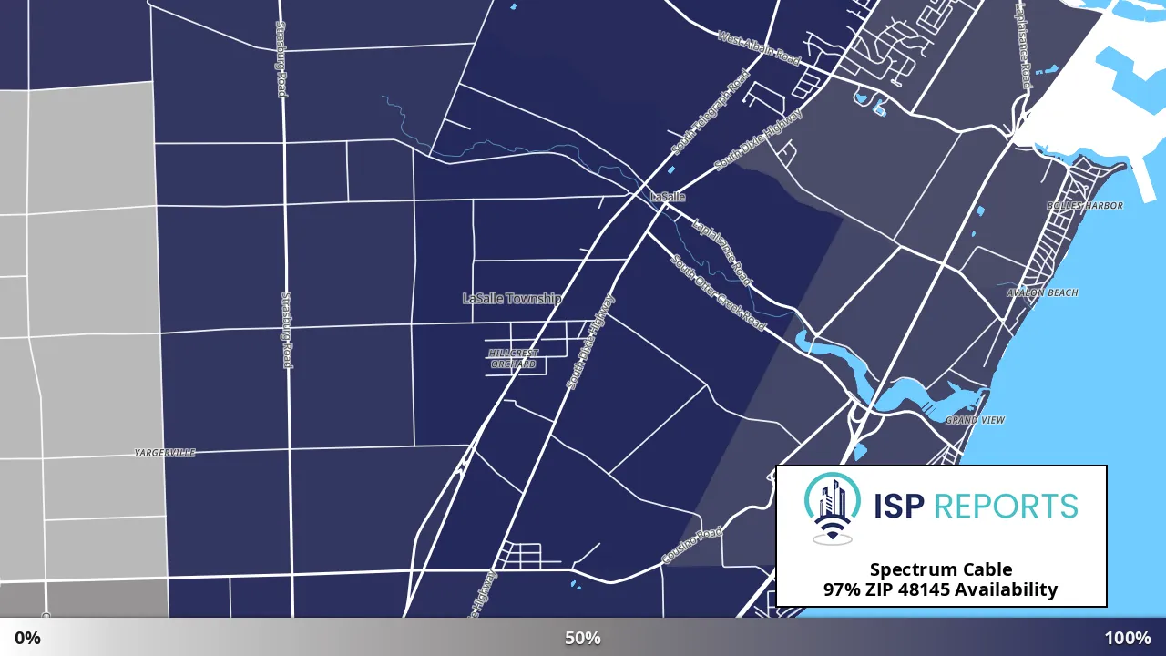 48145, MI map of internet availability