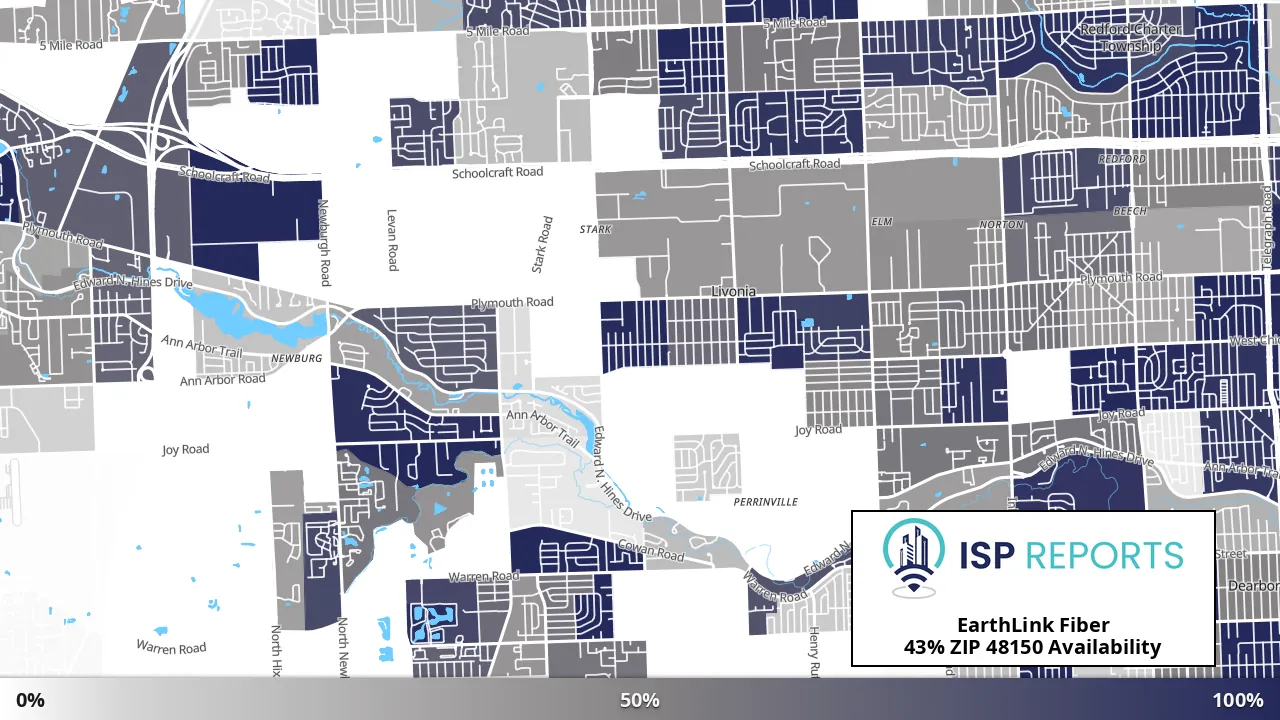 48150, MI map of internet availability