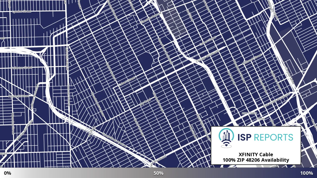 48206, MI map of internet availability