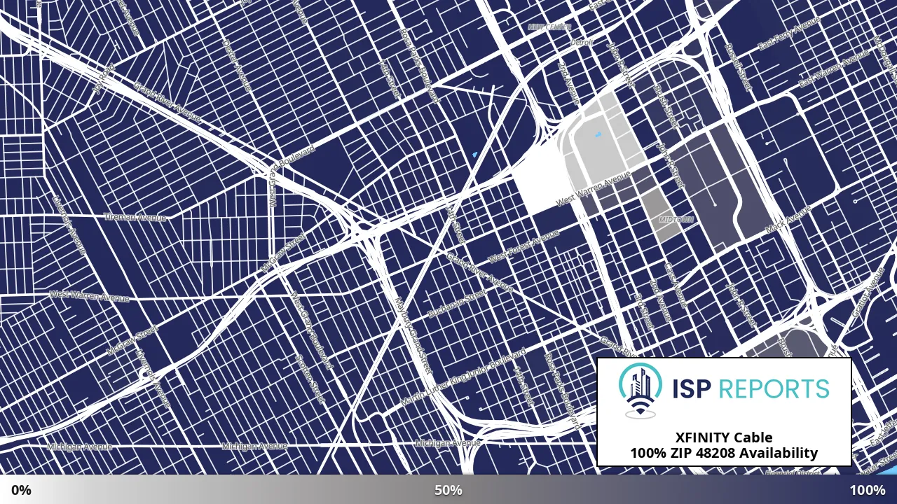 48208, MI map of internet availability