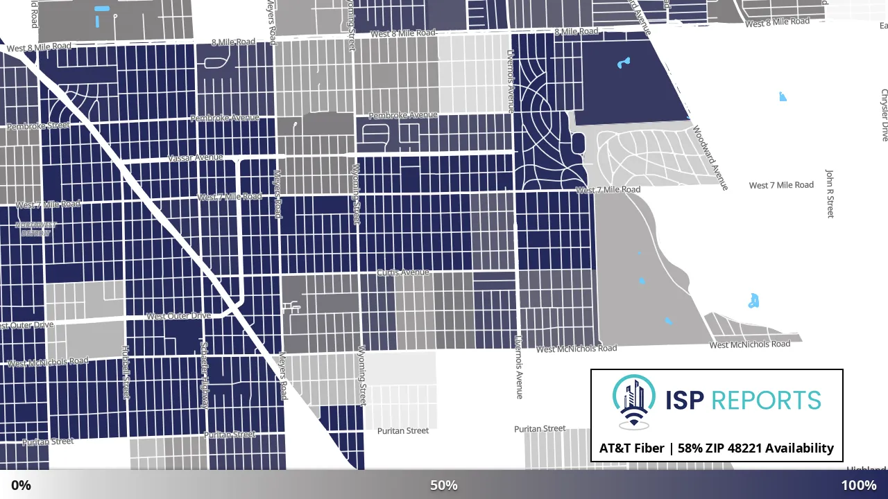 48221, MI map of internet availability