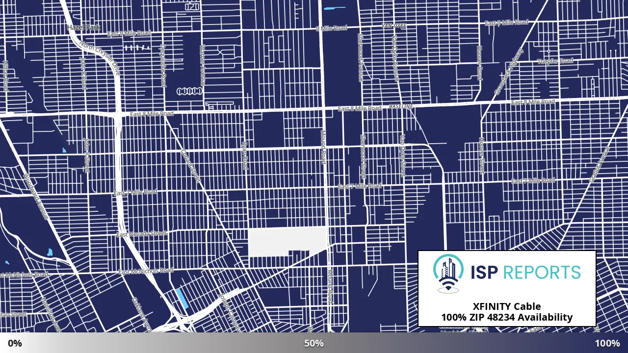 48234, MI map of internet availability
