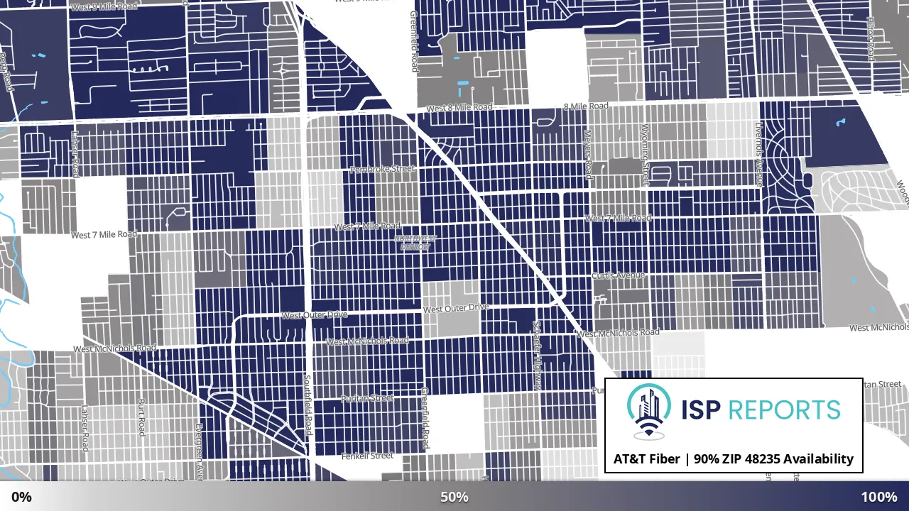 48235, MI map of internet availability