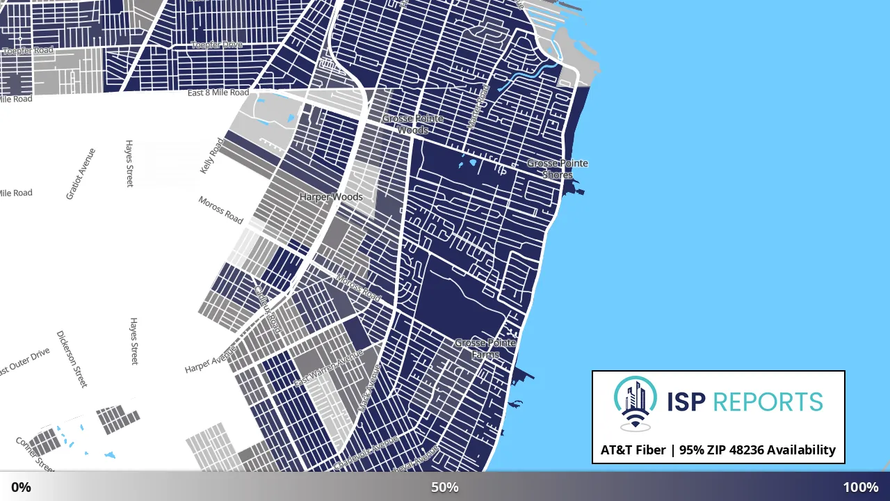 48236, MI map of internet availability