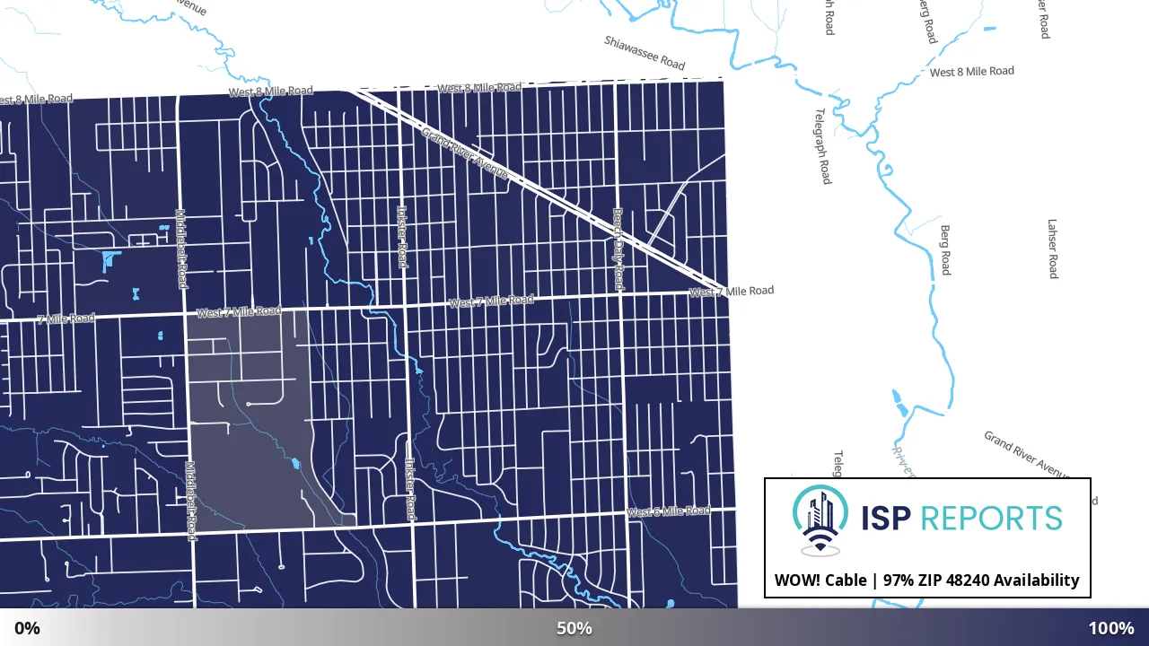 48240, MI map of internet availability