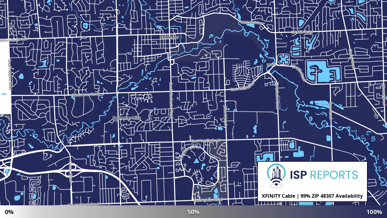 48307, MI map of internet availability
