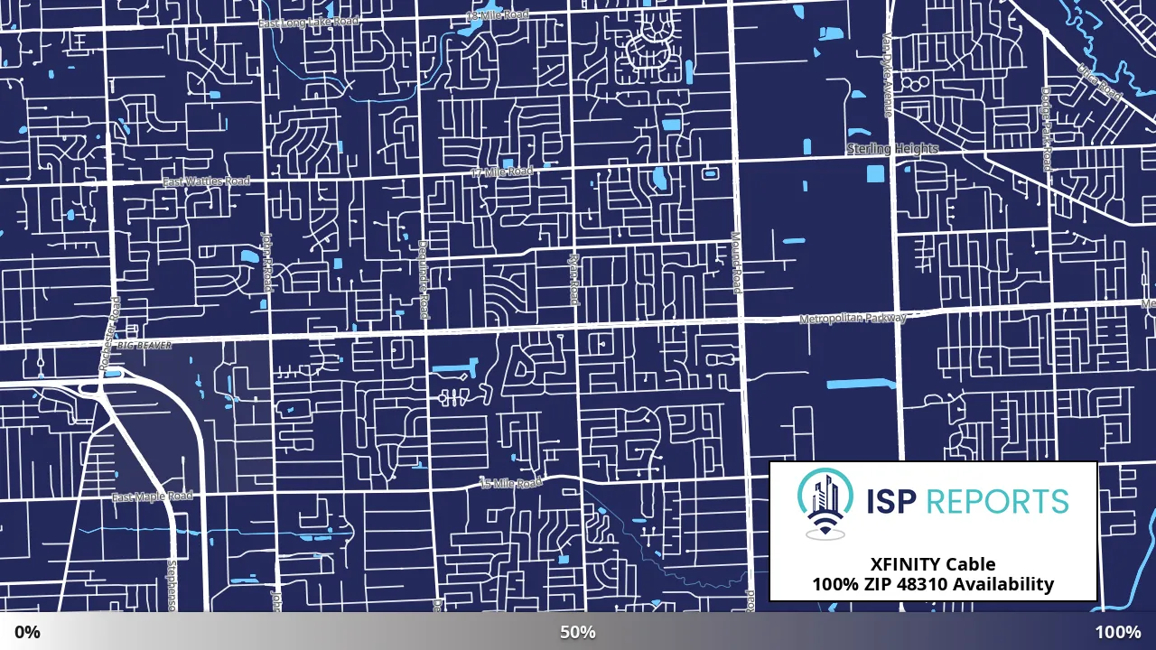 48310, MI map of internet availability