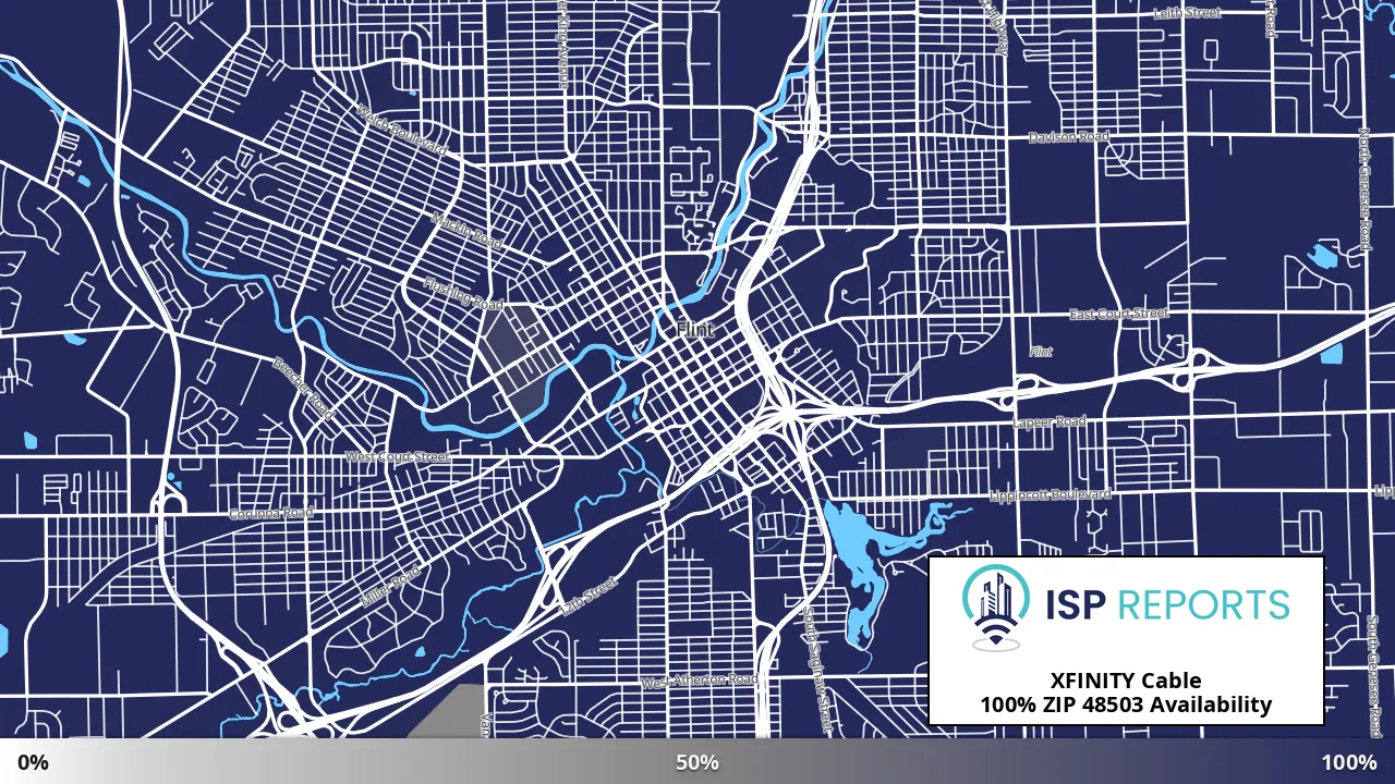 48503, MI map of internet availability