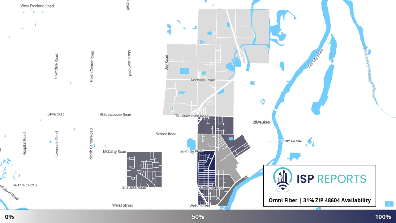 48604, MI map of internet availability