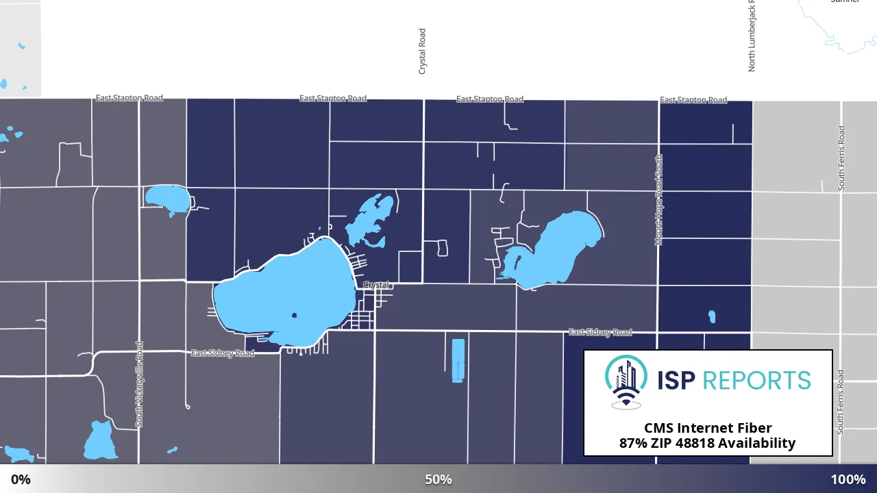 48818, MI map of internet availability