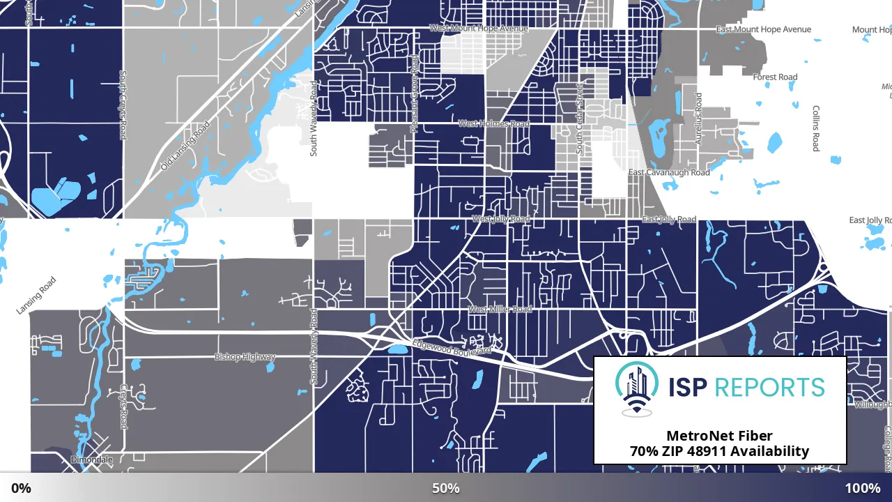48911, MI map of internet availability