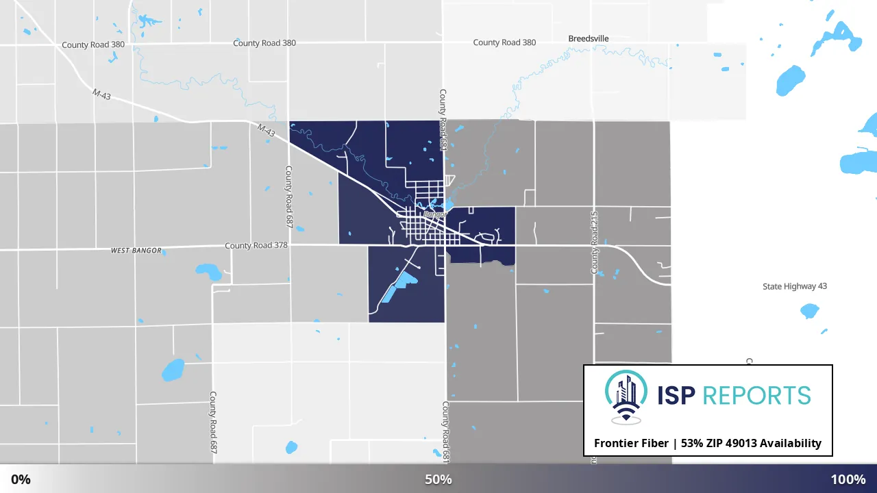49013, MI map of internet availability