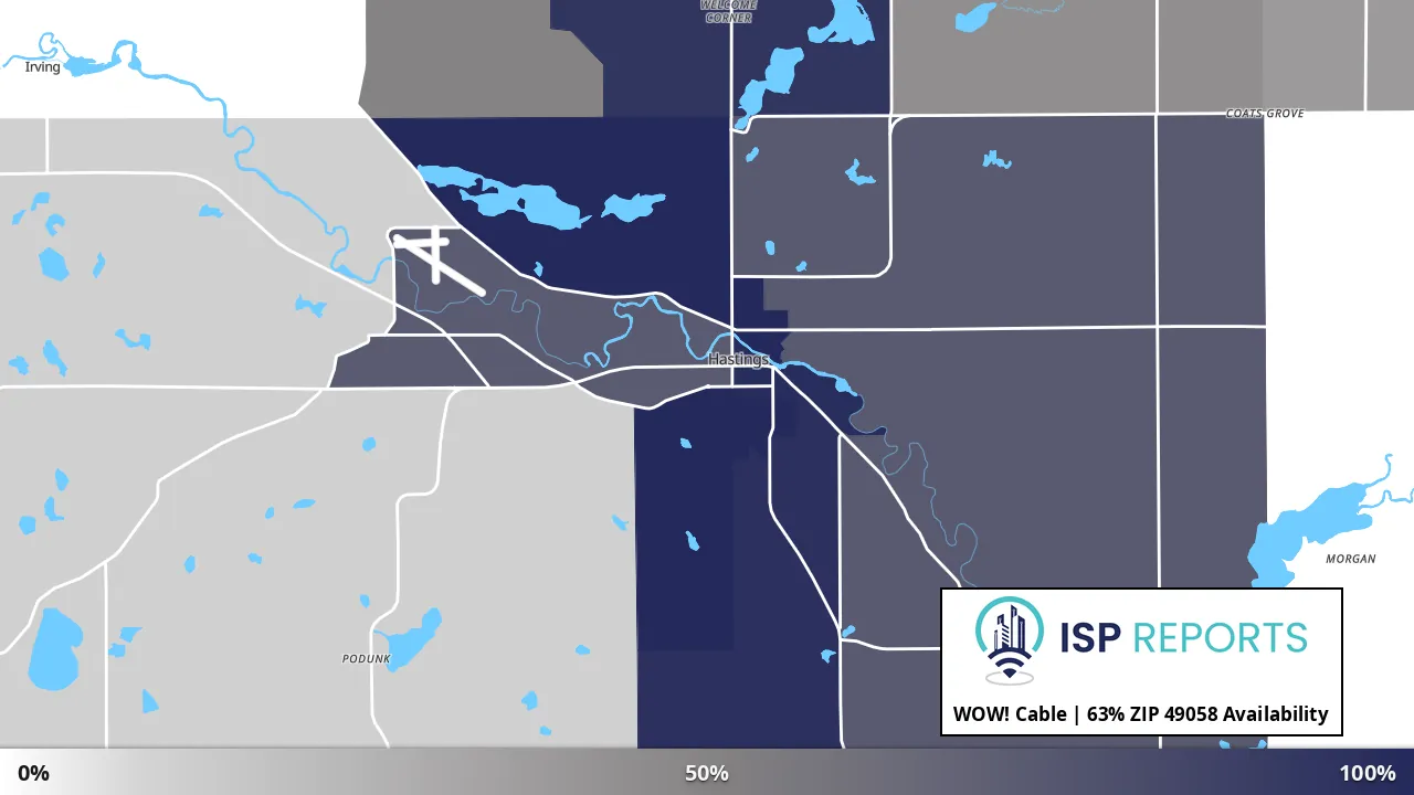 49058, MI map of internet availability