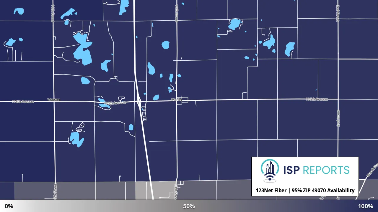 49070, MI map of internet availability