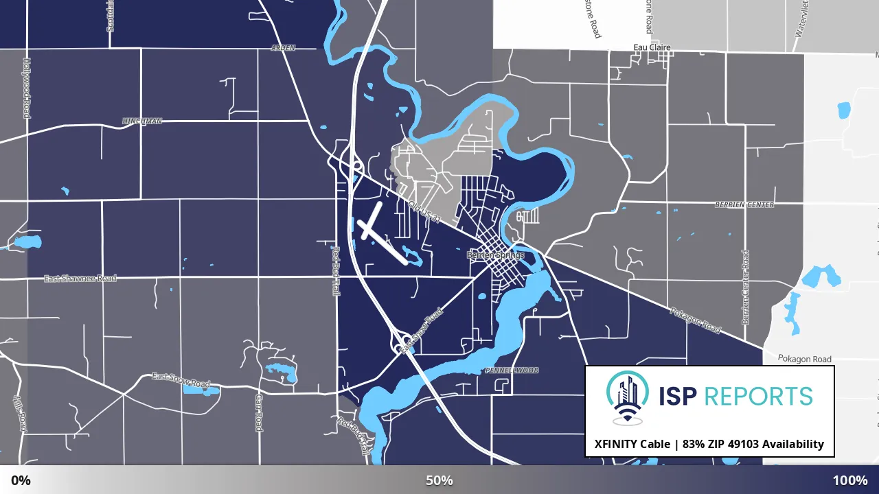 49103, MI map of internet availability