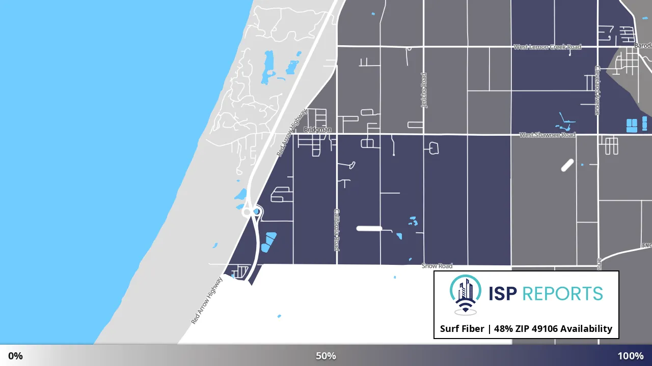 49106, MI map of internet availability