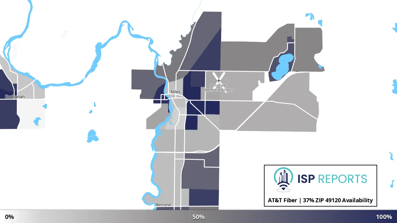 49120, MI map of internet availability