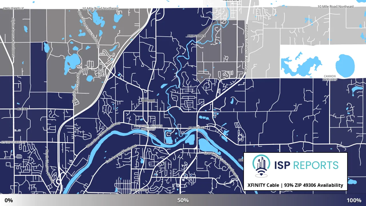 49306, MI map of internet availability