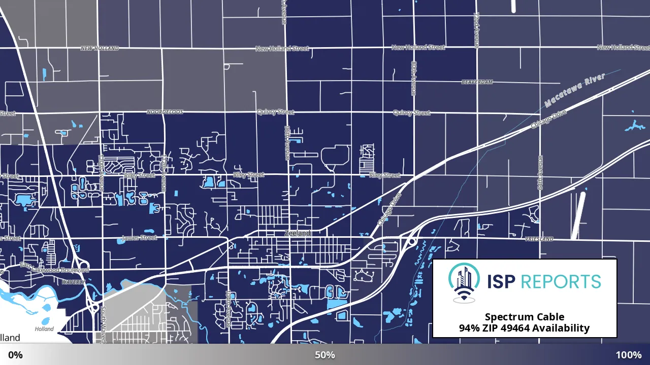 49464, MI map of internet availability