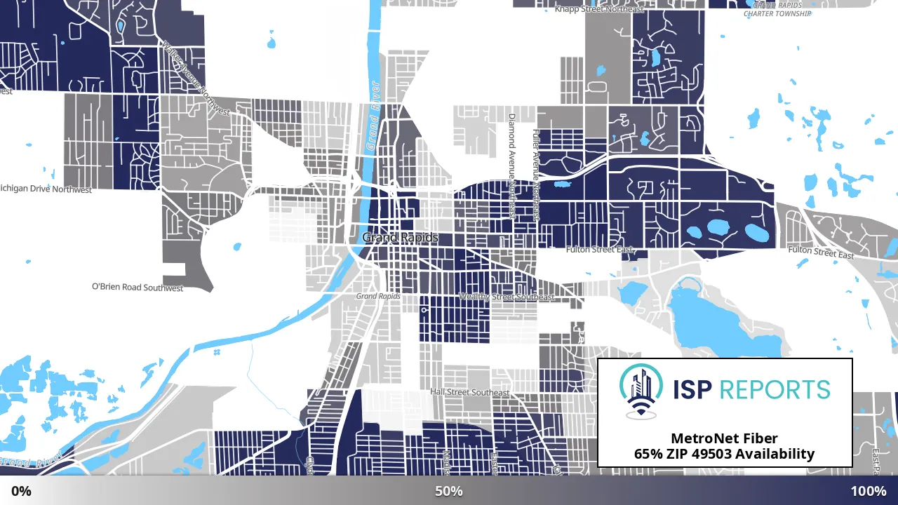 49503, MI map of internet availability