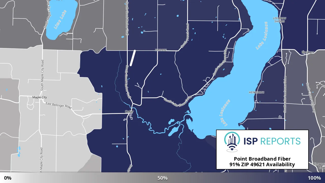 49621, MI map of internet availability