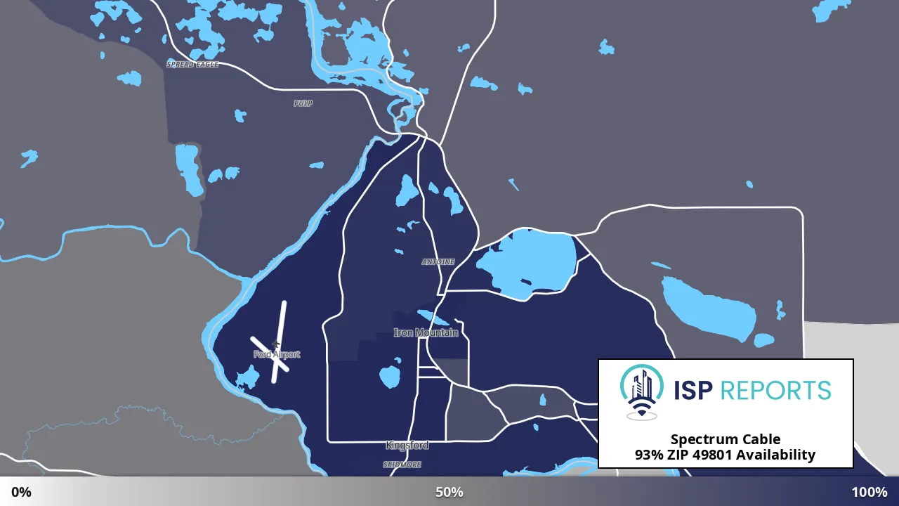 49801, MI map of internet availability