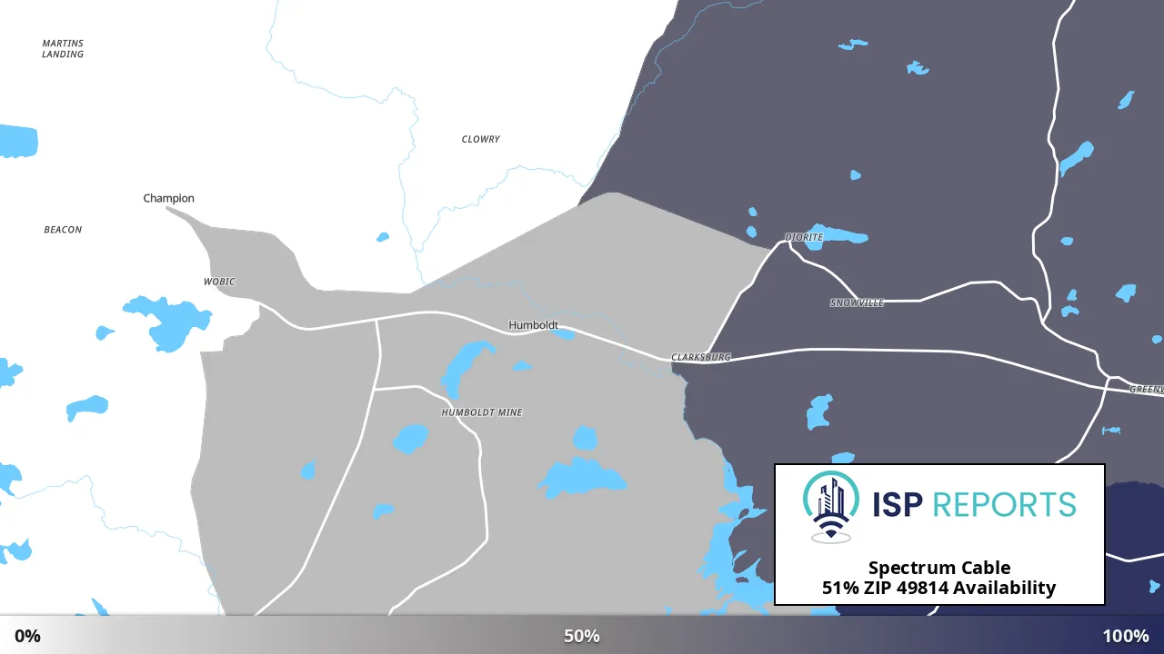49814, MI map of internet availability