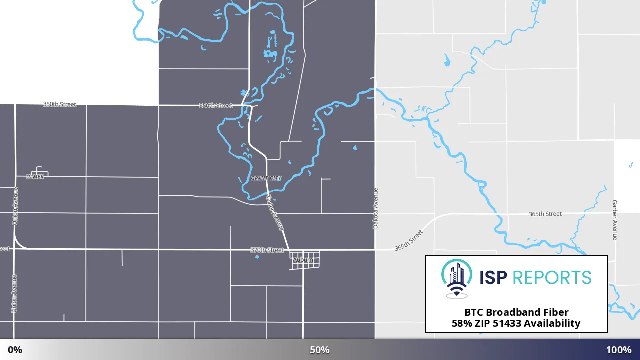 51433, IA map of internet availability