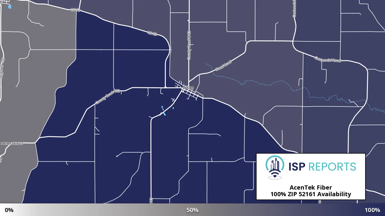 52161, IA map of internet availability
