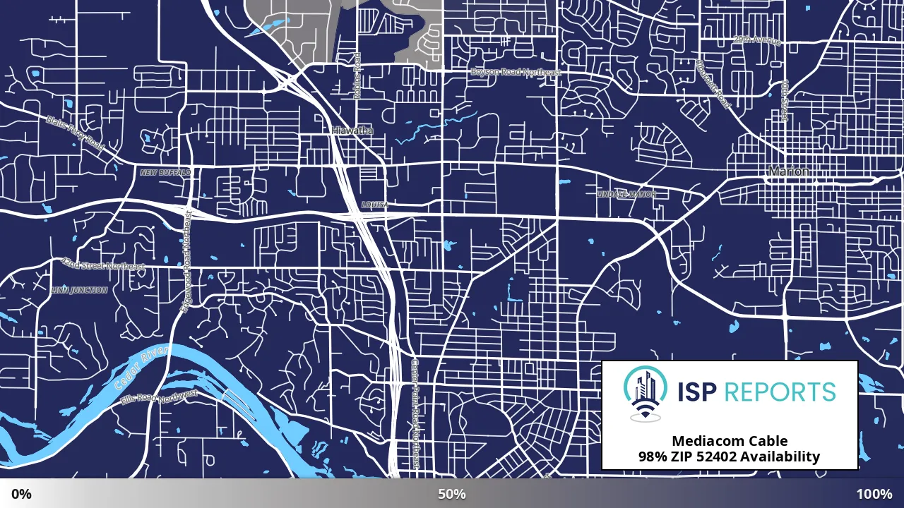 52402, IA map of internet availability