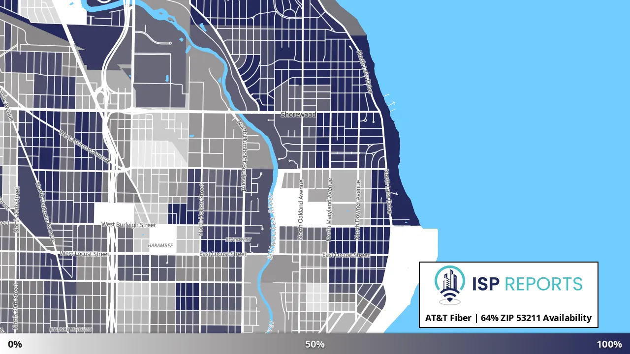 53211, WI map of internet availability