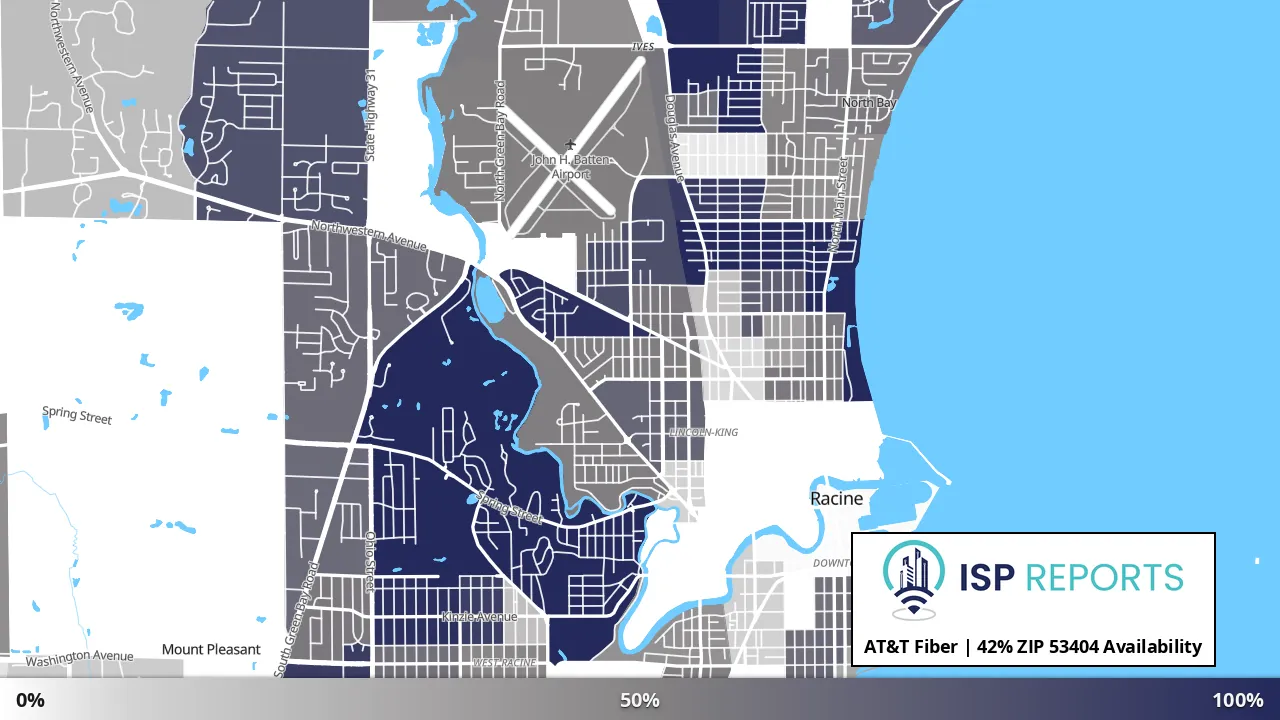 53404, WI map of internet availability