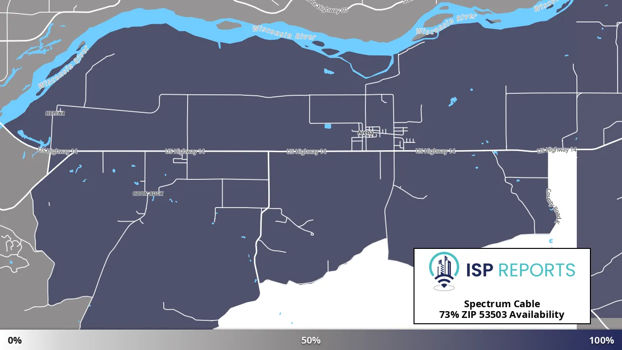 53503, WI map of internet availability