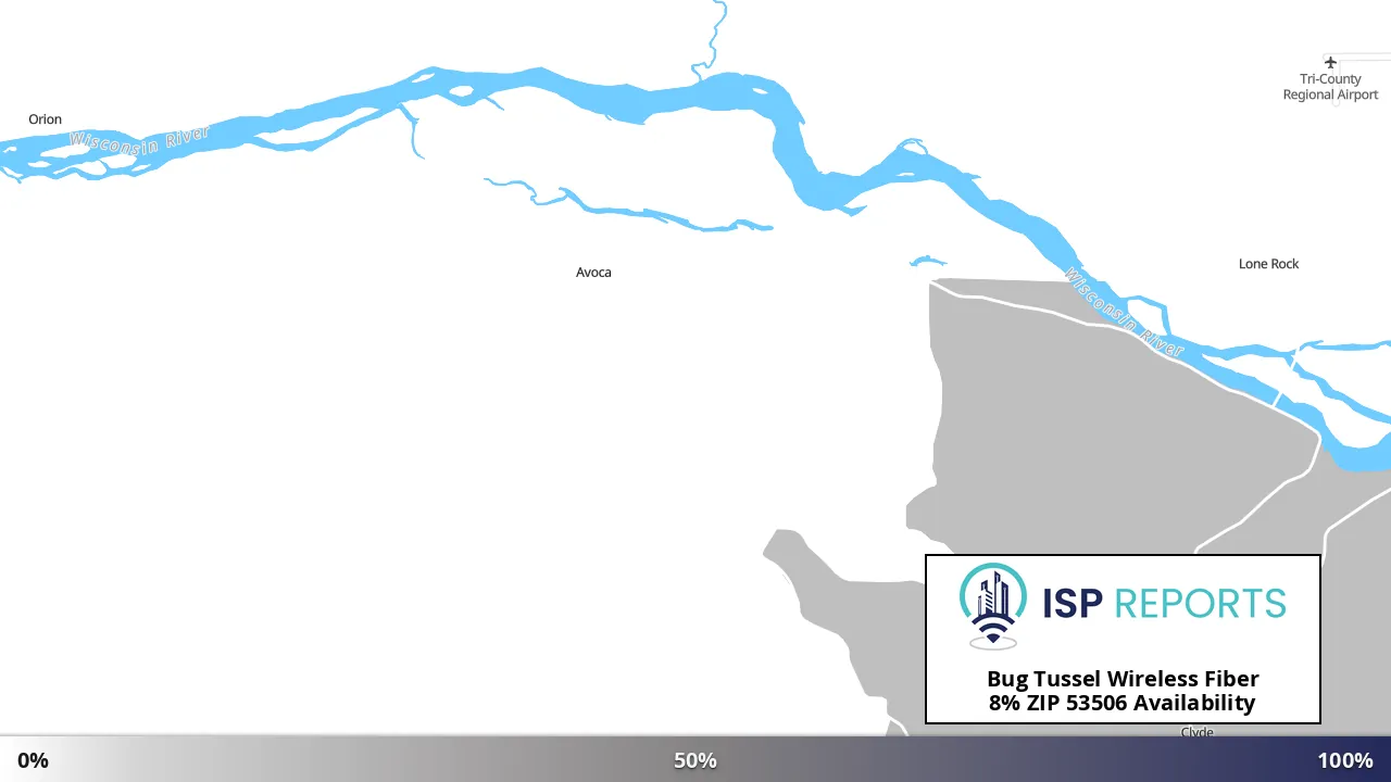 53506, WI map of internet availability