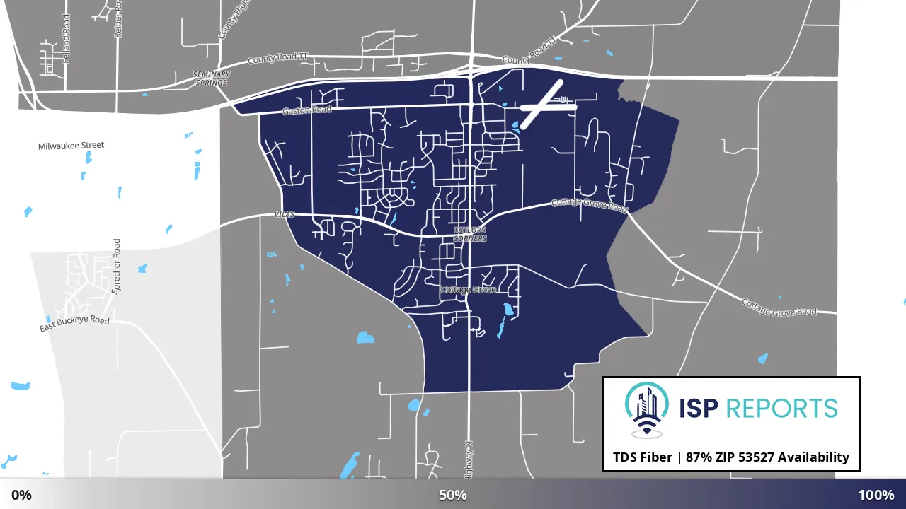 53527, WI map of internet availability