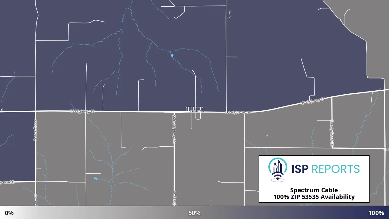 53535, WI map of internet availability
