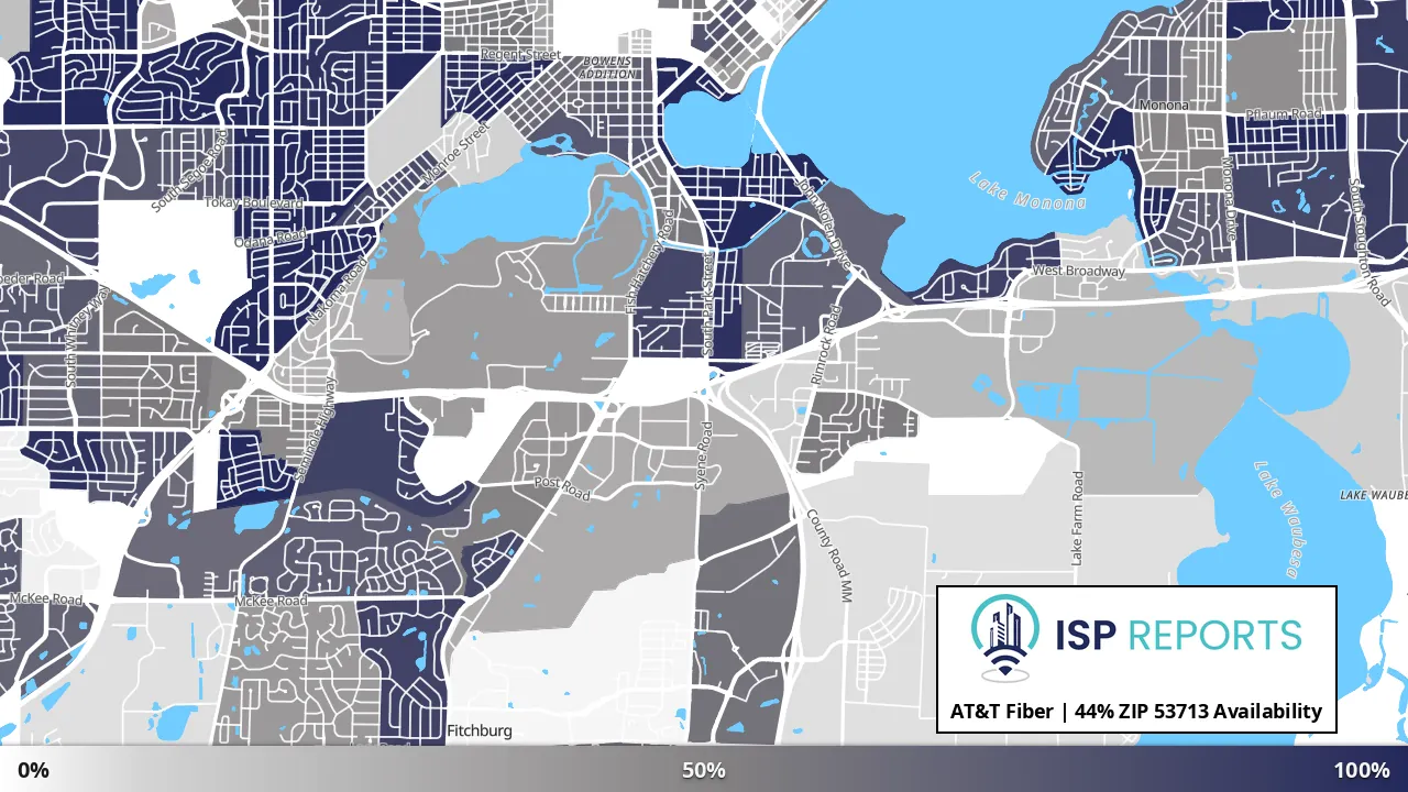 53713, WI map of internet availability