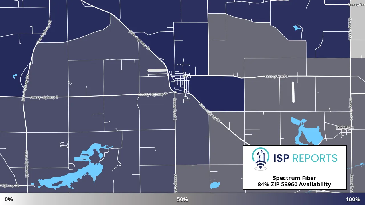 53960, WI map of internet availability