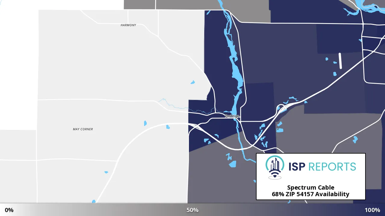 54157, WI map of internet availability