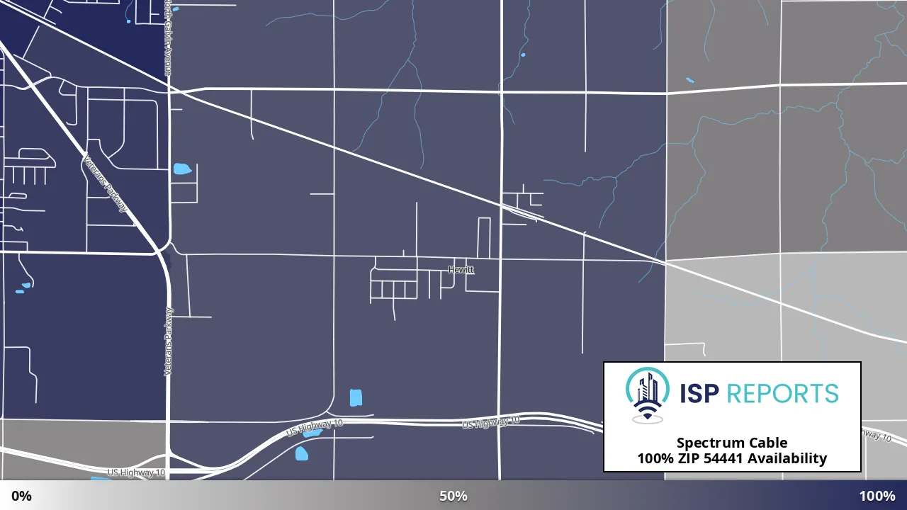 54441, WI map of internet availability