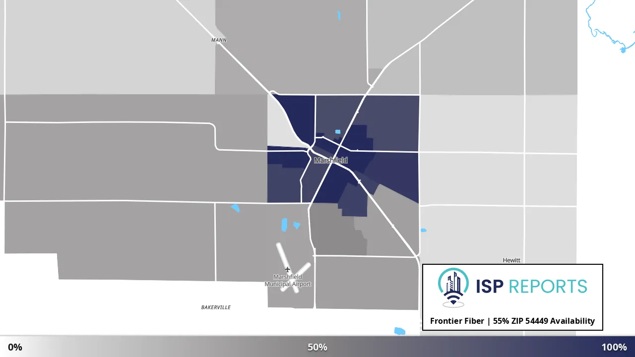 54449, WI map of internet availability