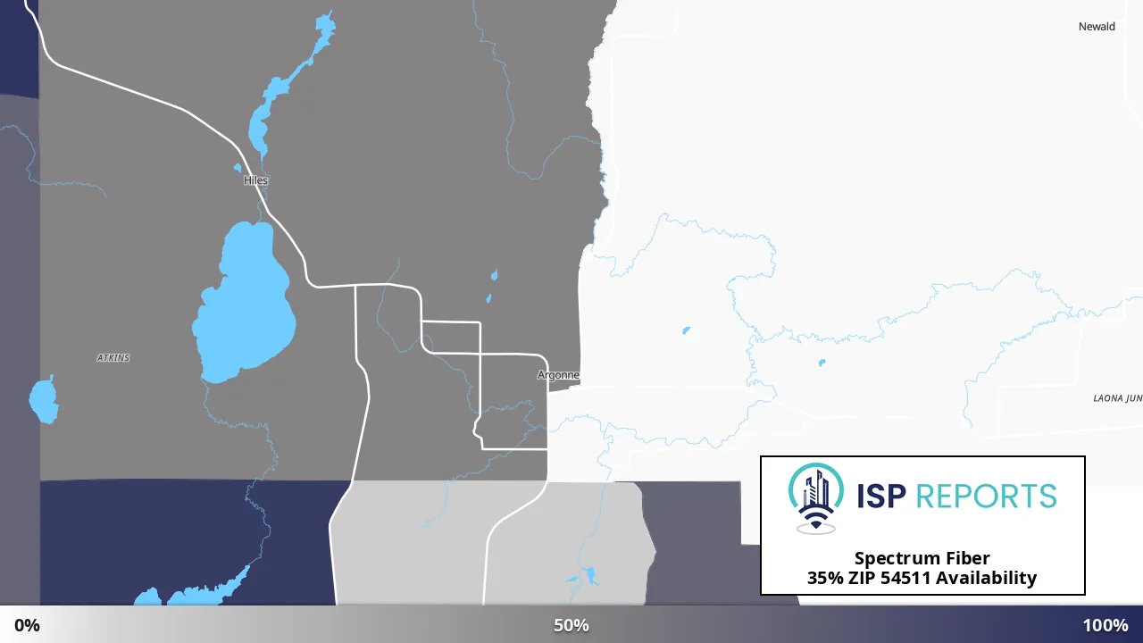 54511, WI map of internet availability